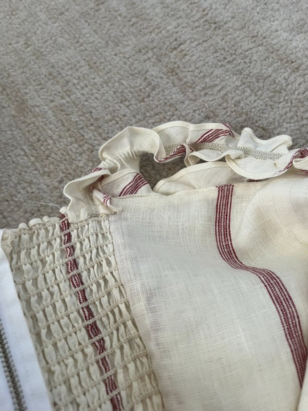 Reformation Lavender Linen Striped Midi Dress 12 - Picture 12 of 13